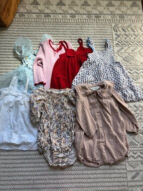 Mixed Baby Girls Dresses and Rompers - Red, Pink, Floral, White, Blush